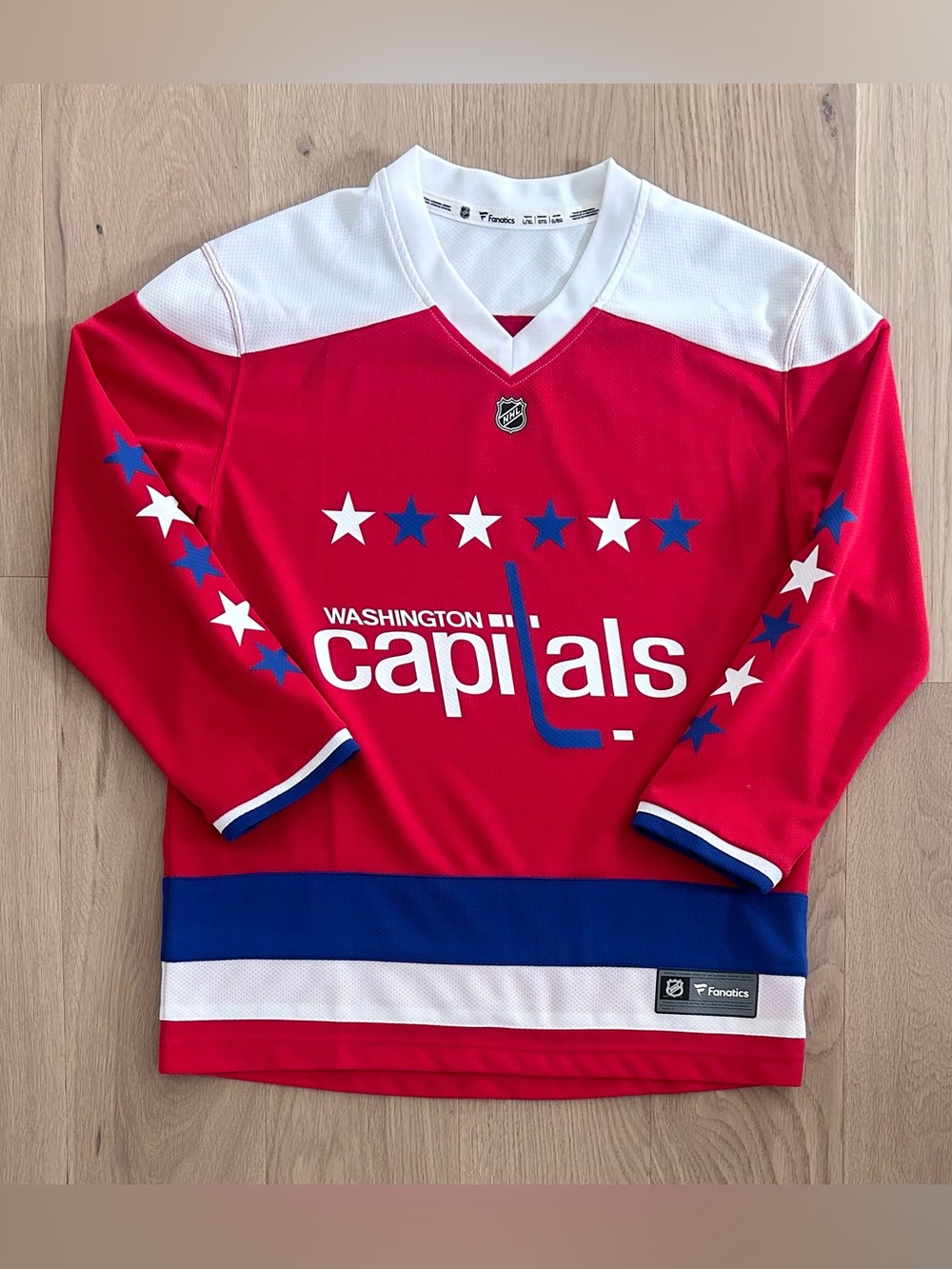Youth Fanatics Washington Capitals Blank Back NHL Hockey Jersey